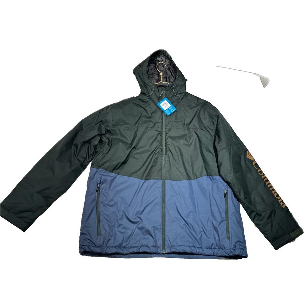Columbia Point Park Insulated Jacket Green Blue Two-Tone Size 2XL NWT Insulated